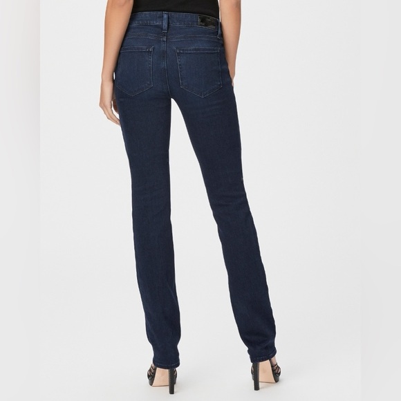 Women's Paige Skyline Straight Dark Blue Jeans 27 - Picture 1 of 10